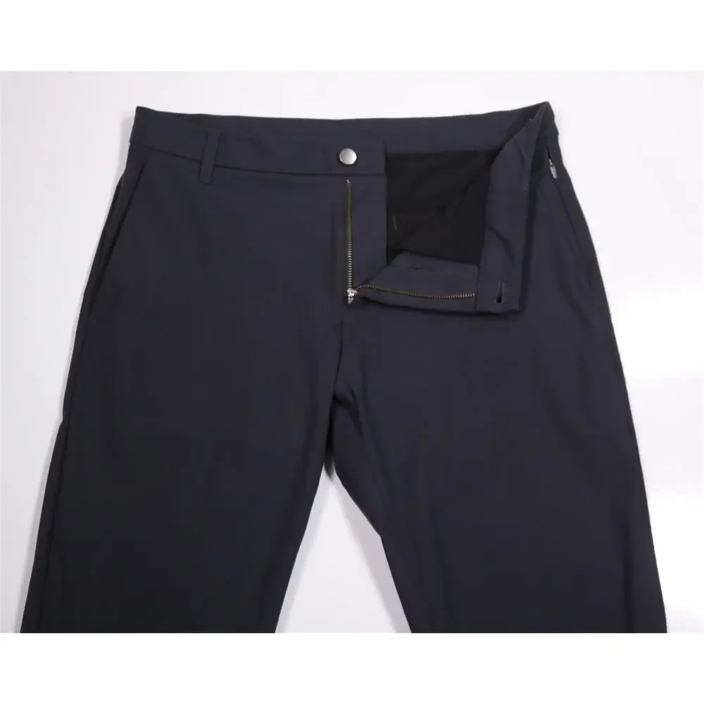 Lululemon Mens ABC Commission Warpstreme Gray Slim Fit Pants Trousers 34x33